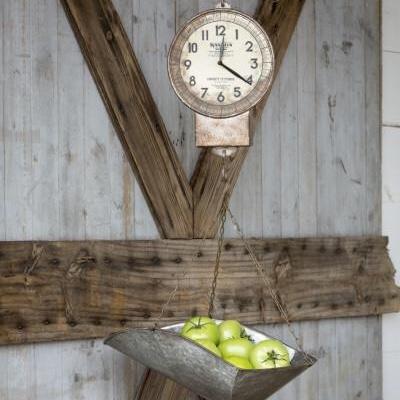 Hanging Produce Scale Clock | 15"W x 16"D x 32"H