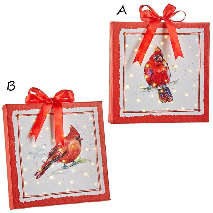 Cardinal Lighted Print Ornament with Easel Back, 2 Styles | 6" (sold separately)