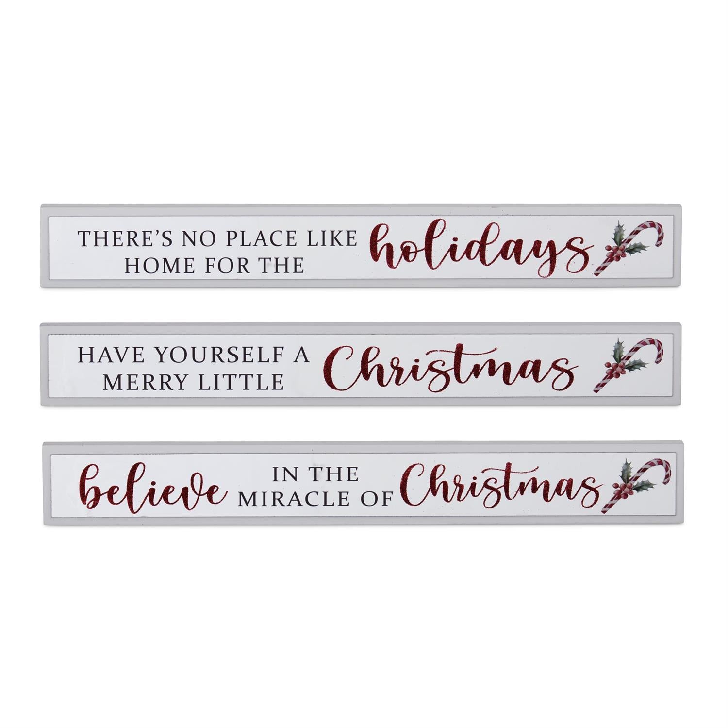 White Christmas Message w/Cand