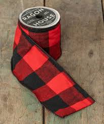 BOW - RED BUFFALO CHECK CUSTOM 4”X10YD