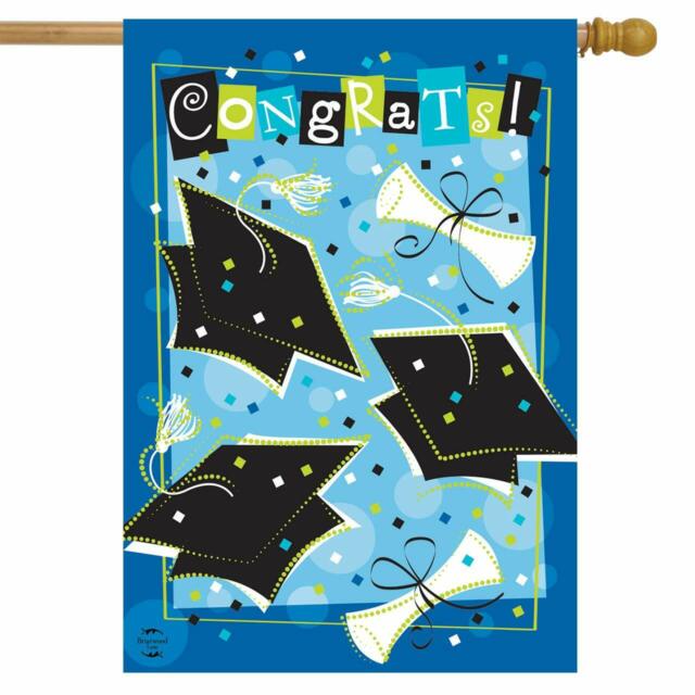 Graduation Celebration Appliqué House Flag | 28x44"