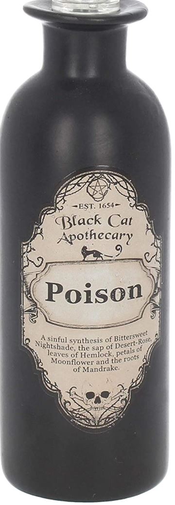 Black Halloween Bottle | 10"