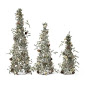 Snowy Pine Tree W/Mini Pinecones & Red Bells | 3 SIZES