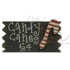 Candy Canes 5 Cents Sign | 9.5 x 14"