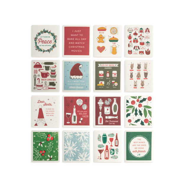 Holiday Biodegradable Dish Cloths Program - 48 pc assortment