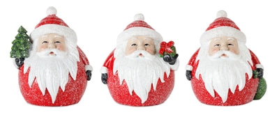 SANTA (3 ASST) 5"H RESIN