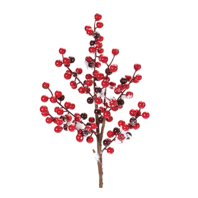 SNOWY BERRY SPRAY 24”H FOAM