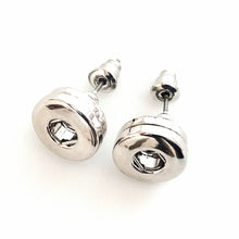 Mini Stainless Post Snap Jewel Earrings