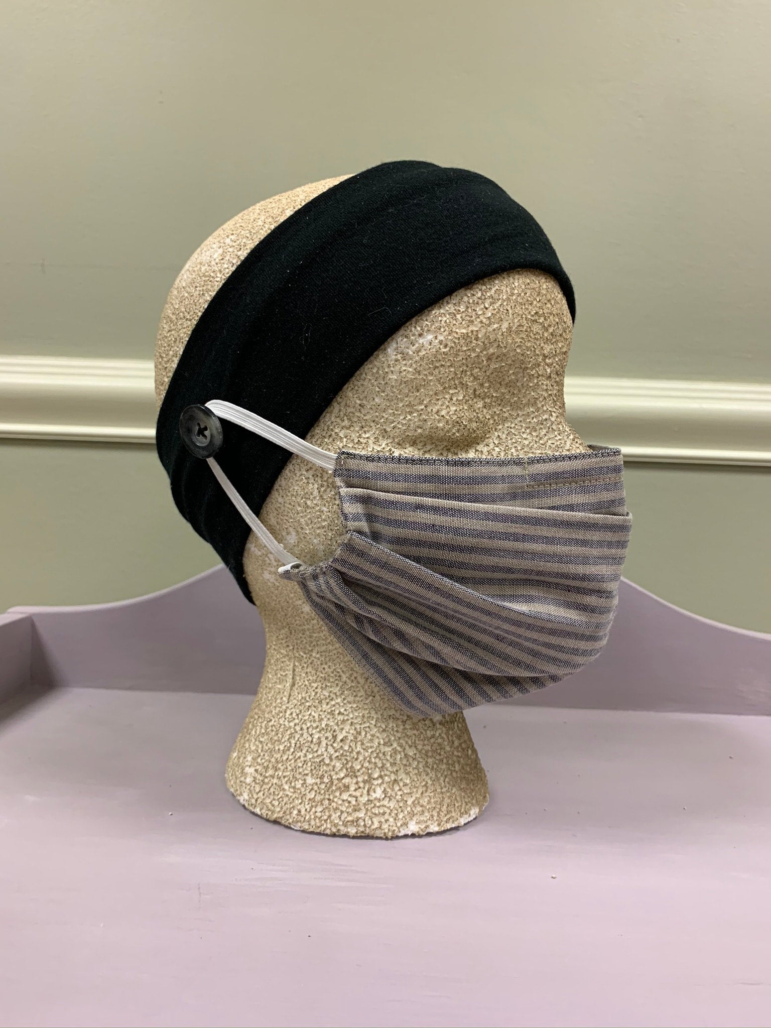 Black {Button Headband}