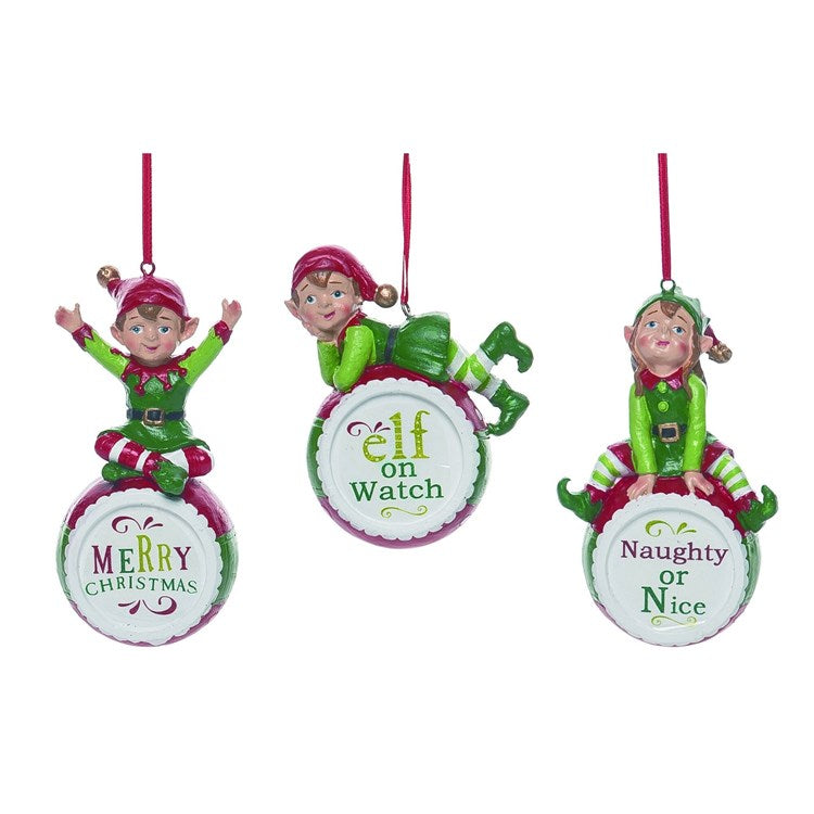 Res Bright Elf Ornament | 3 Asst