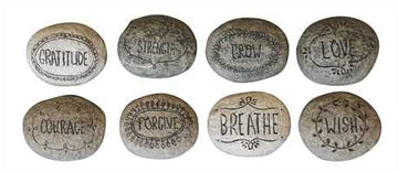 Resin Inspirational Stones, 8 STYLES, 2-3/4" L