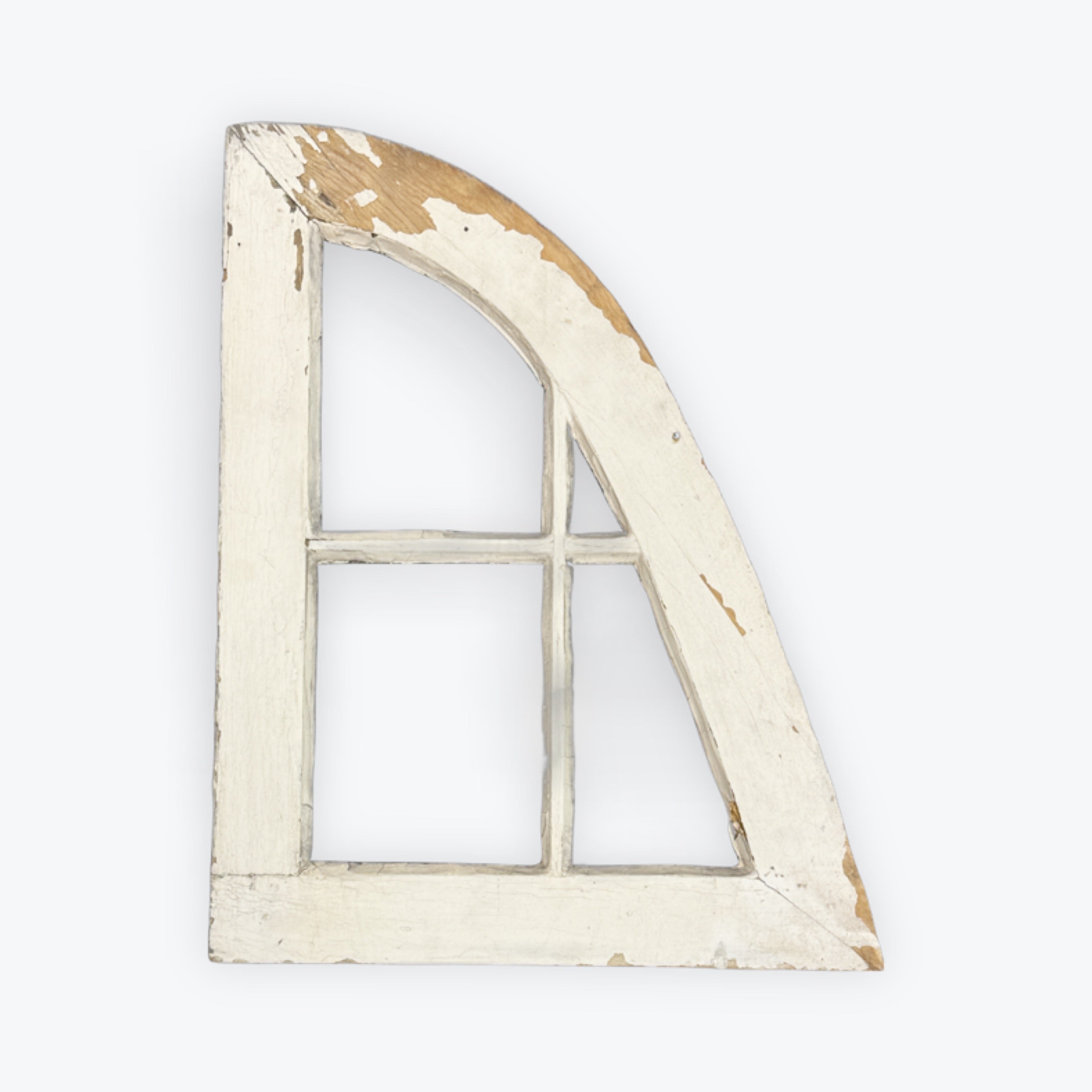 Old Georgian Arch Panel Wooden Sash Window