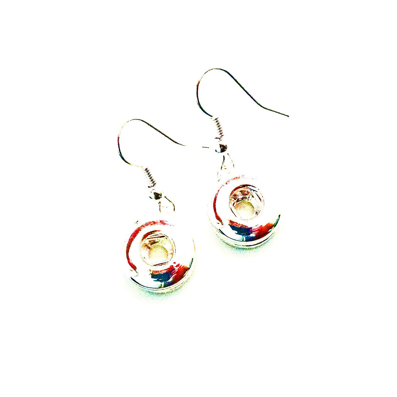 Mini Fishhook Snap Jewel Earrings