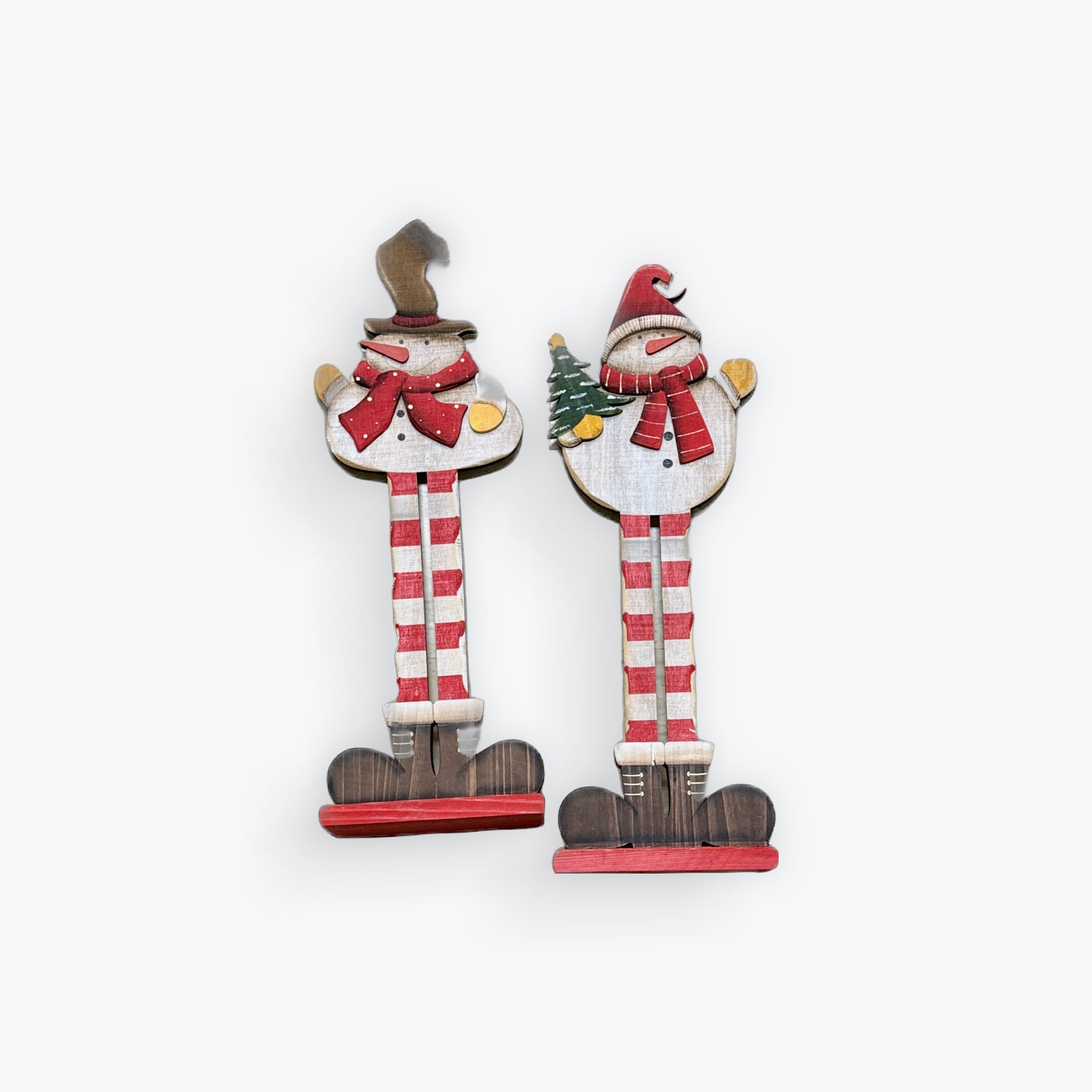 Standing Snowman with Long Legs