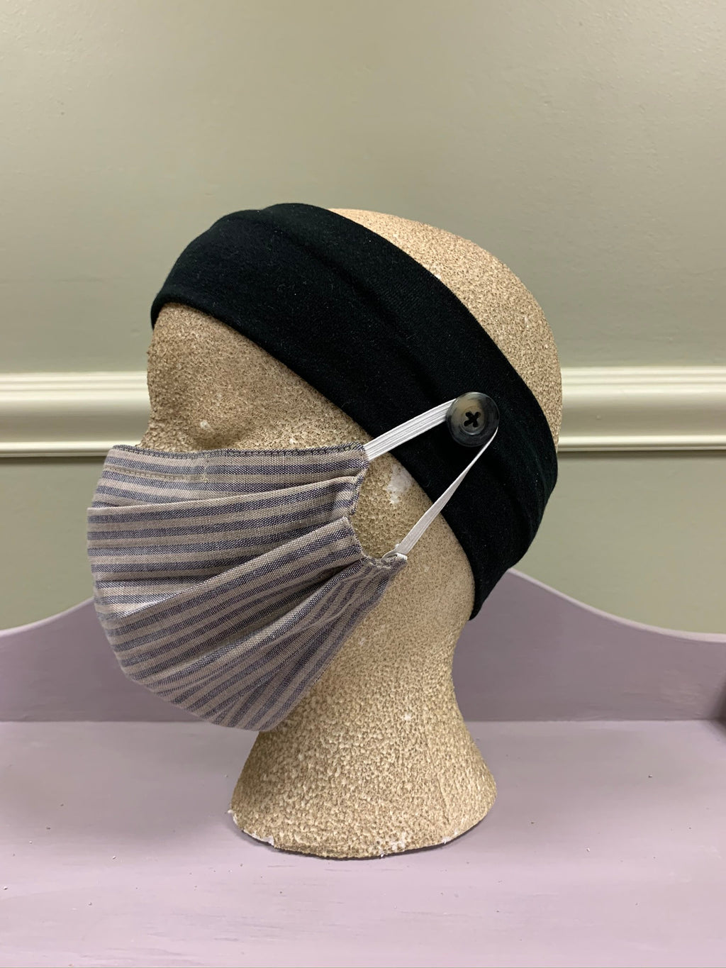Black {Button Headband}