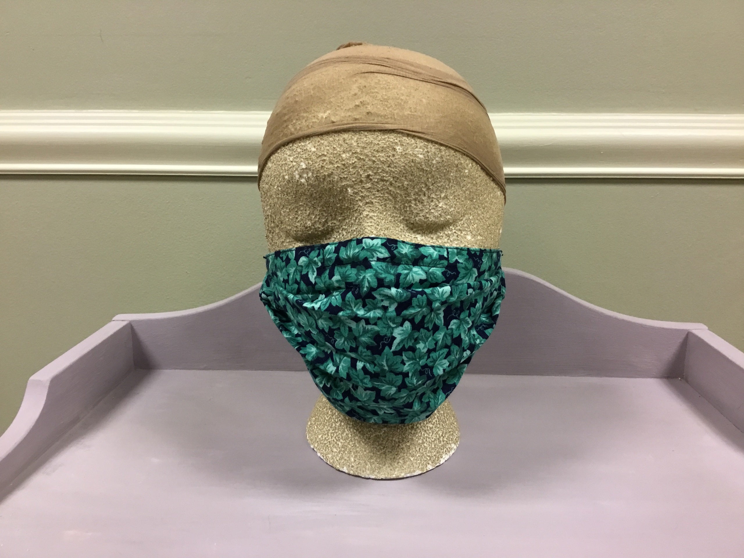 Ivy on Navy {Face Mask}