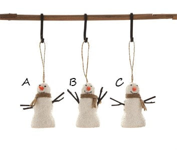 Sugared Snowman, 3 Styles | 3" (sold separately)
