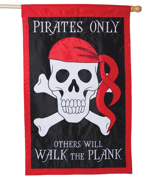Pirates Only, Walk The Plank Garden Flag