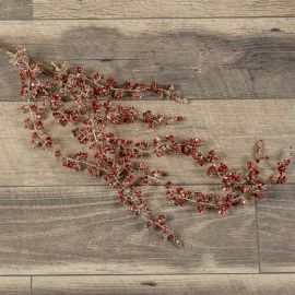 Draping Red Glitter Buds 42"