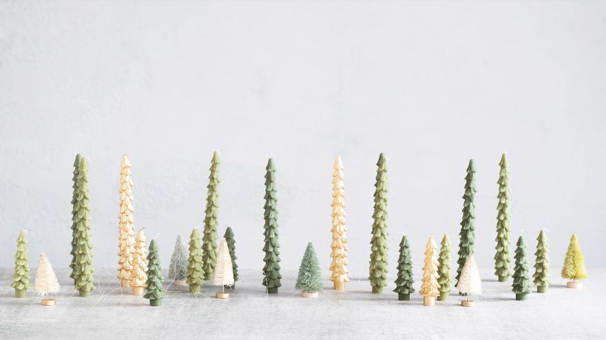 Unscented Tree Shaped Taper Candles