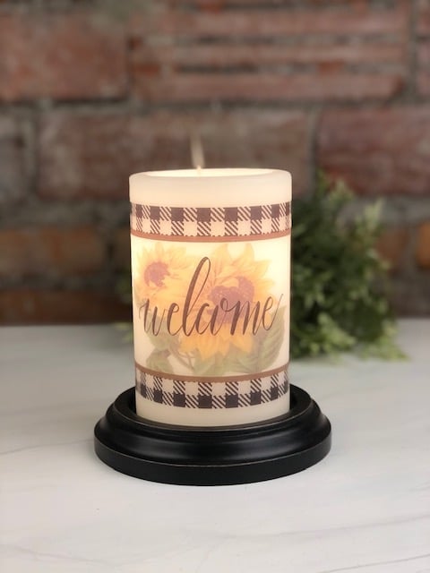 LastingLite Sleeve Sunflower Welcome Buffalo Check