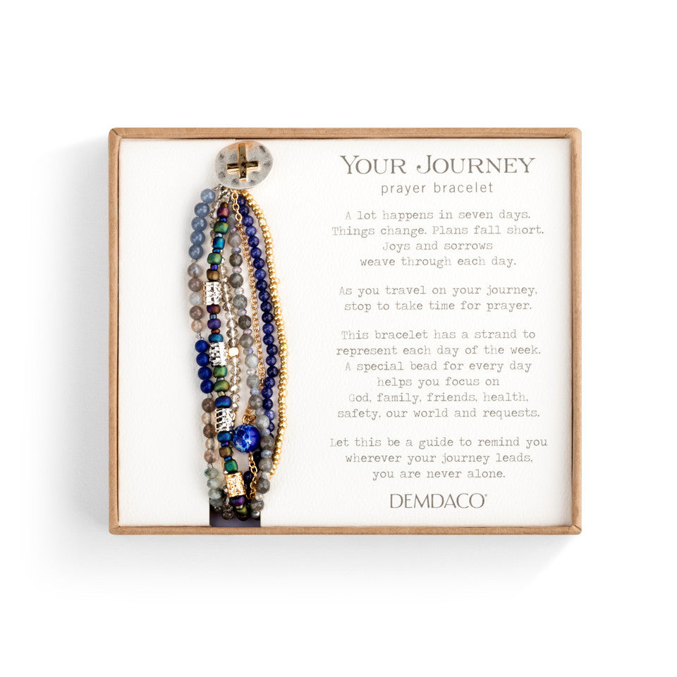 Beaded Prayer Bracelet - Indigo - Jewelry