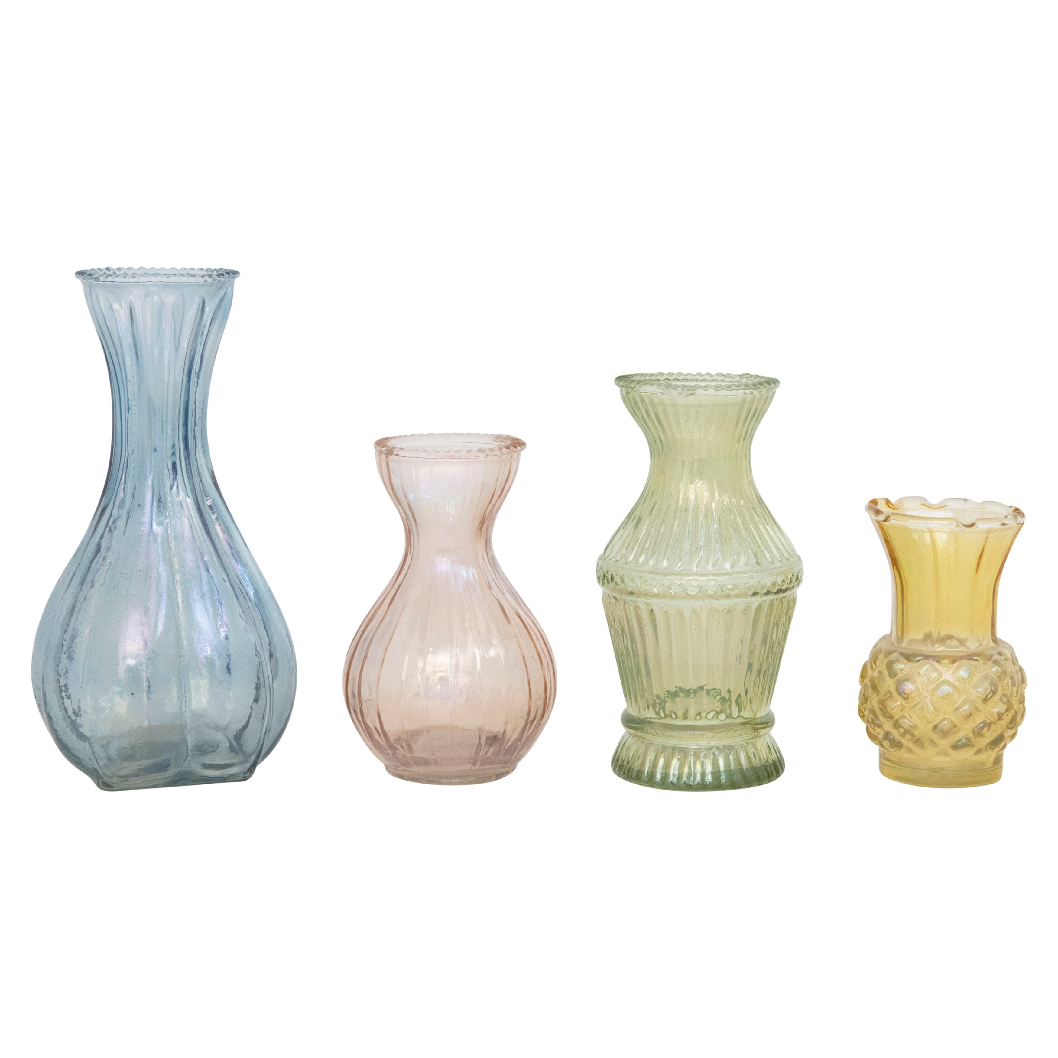 Debossed Glass Vases | 4 sizes