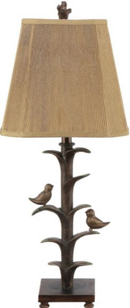 Bronzed Bird On A Branch Table Lamp