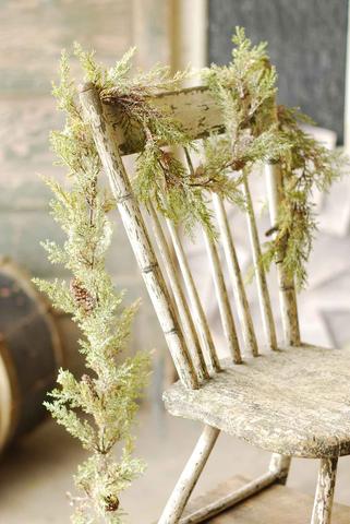 Prickly Pine Garland | Snow | 6'