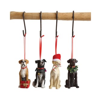 Realistic Dog Christmas Ornament, 4 Styles | 3.5" (sold separately)