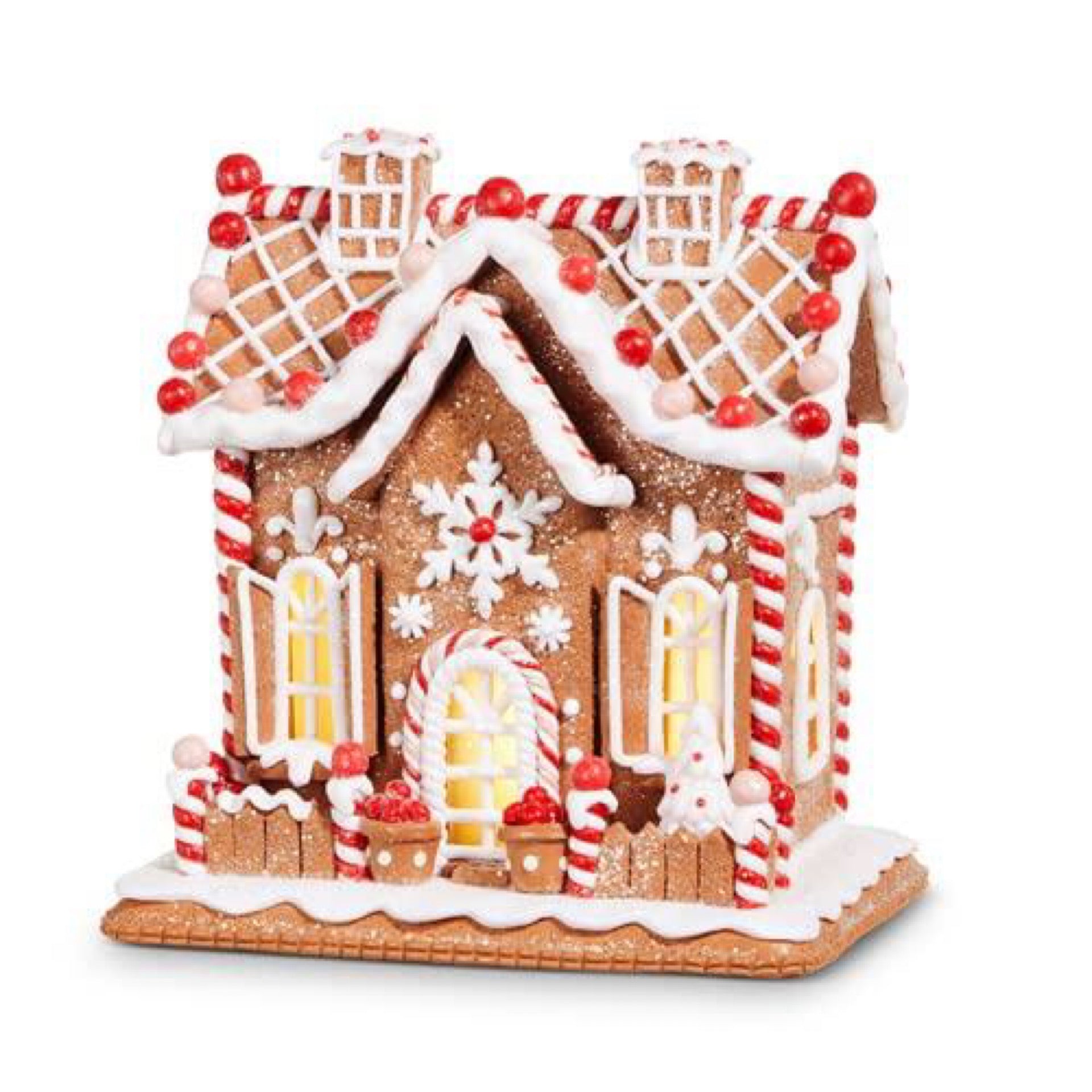 Jingle & Cocoa 9" Lighted Gingerbread House