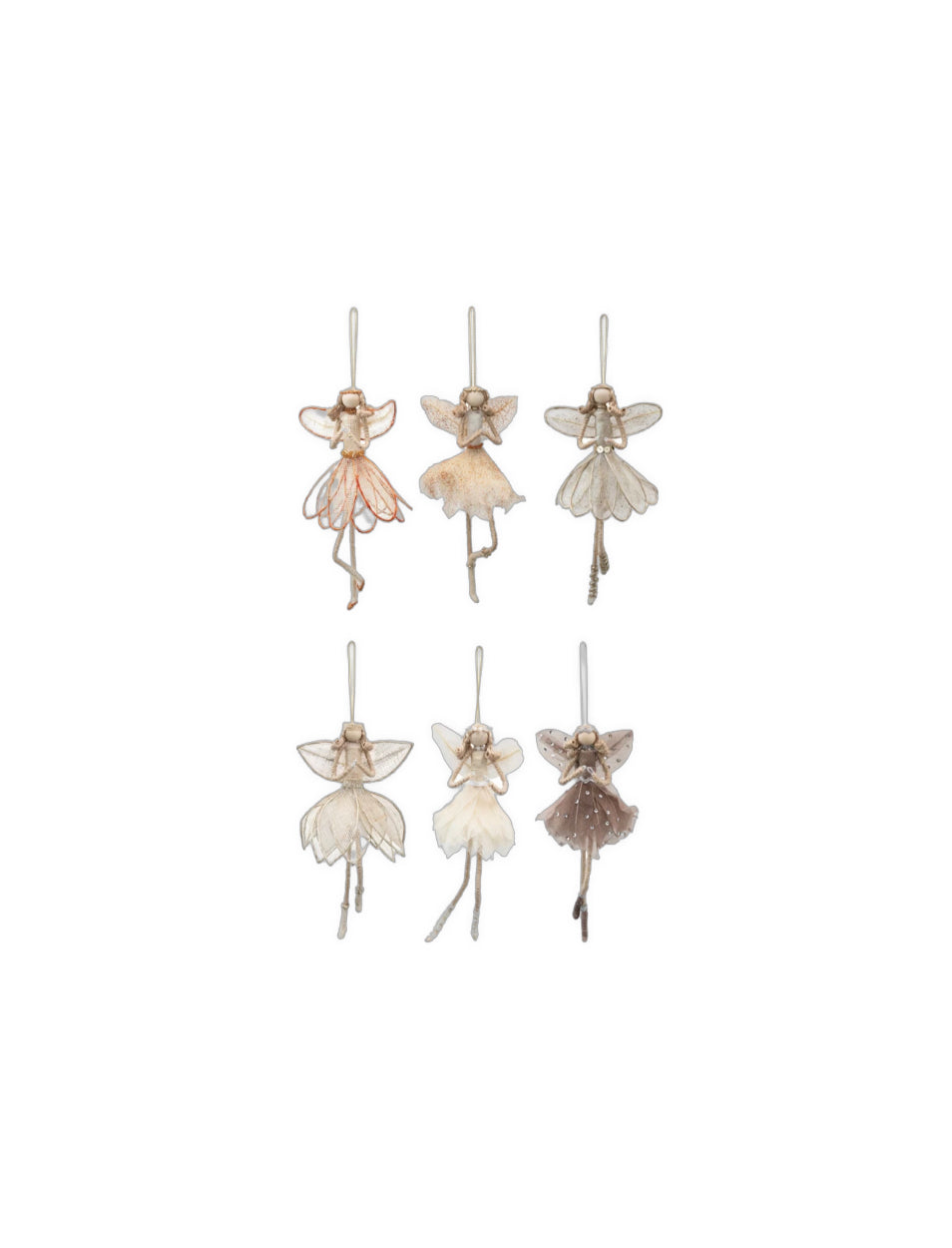 Handmade Leaves and Beads Fairy Ornament