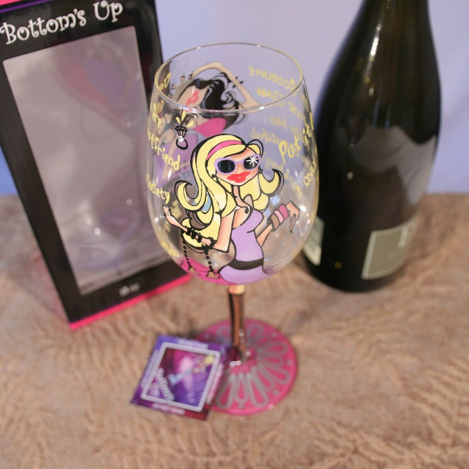 Sunny & 95 "Girls Just Wanna Have Fun" Wine Glass, 16oz. | 9"H