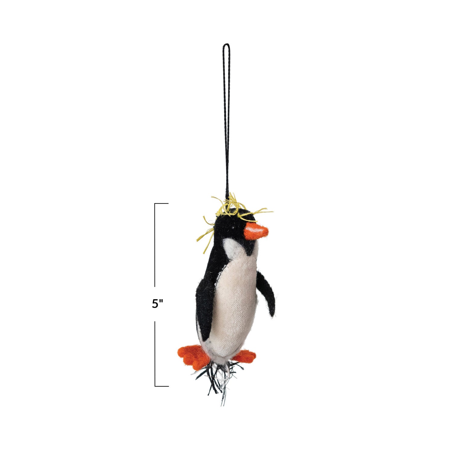 Handmade Cotton Velvet Penguin Ornament