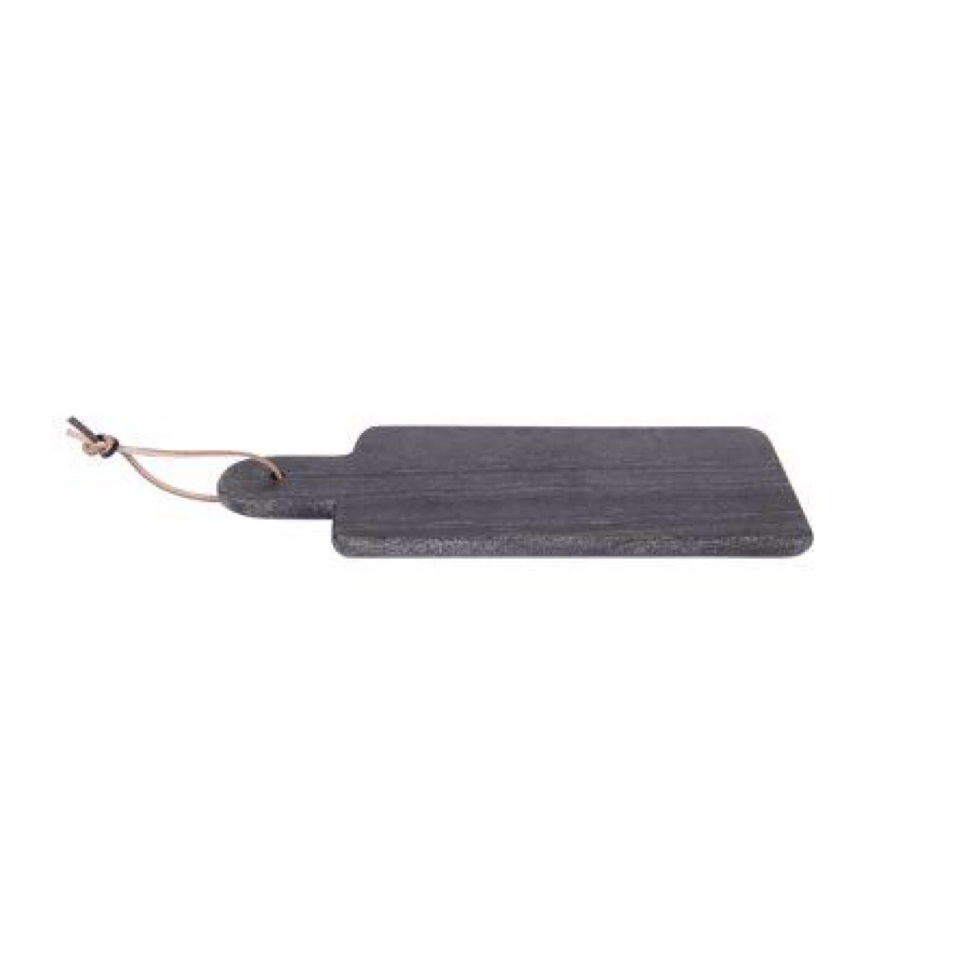 Black Marble Cheese Board with Leather Strap