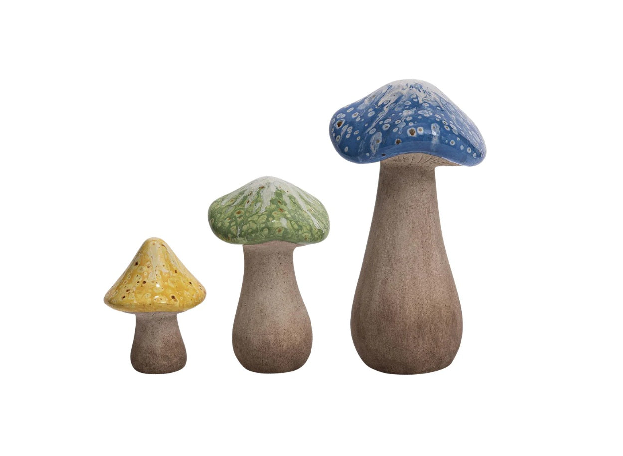 Terracotta Mushroom Decor
