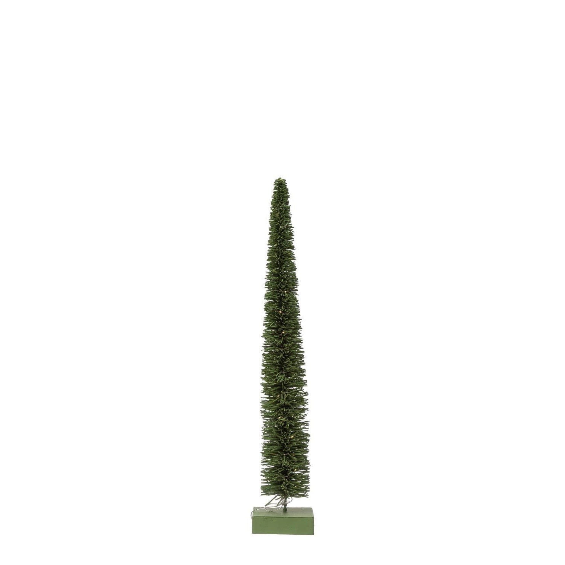 Rattan Tree with LED Lights and Metal Base