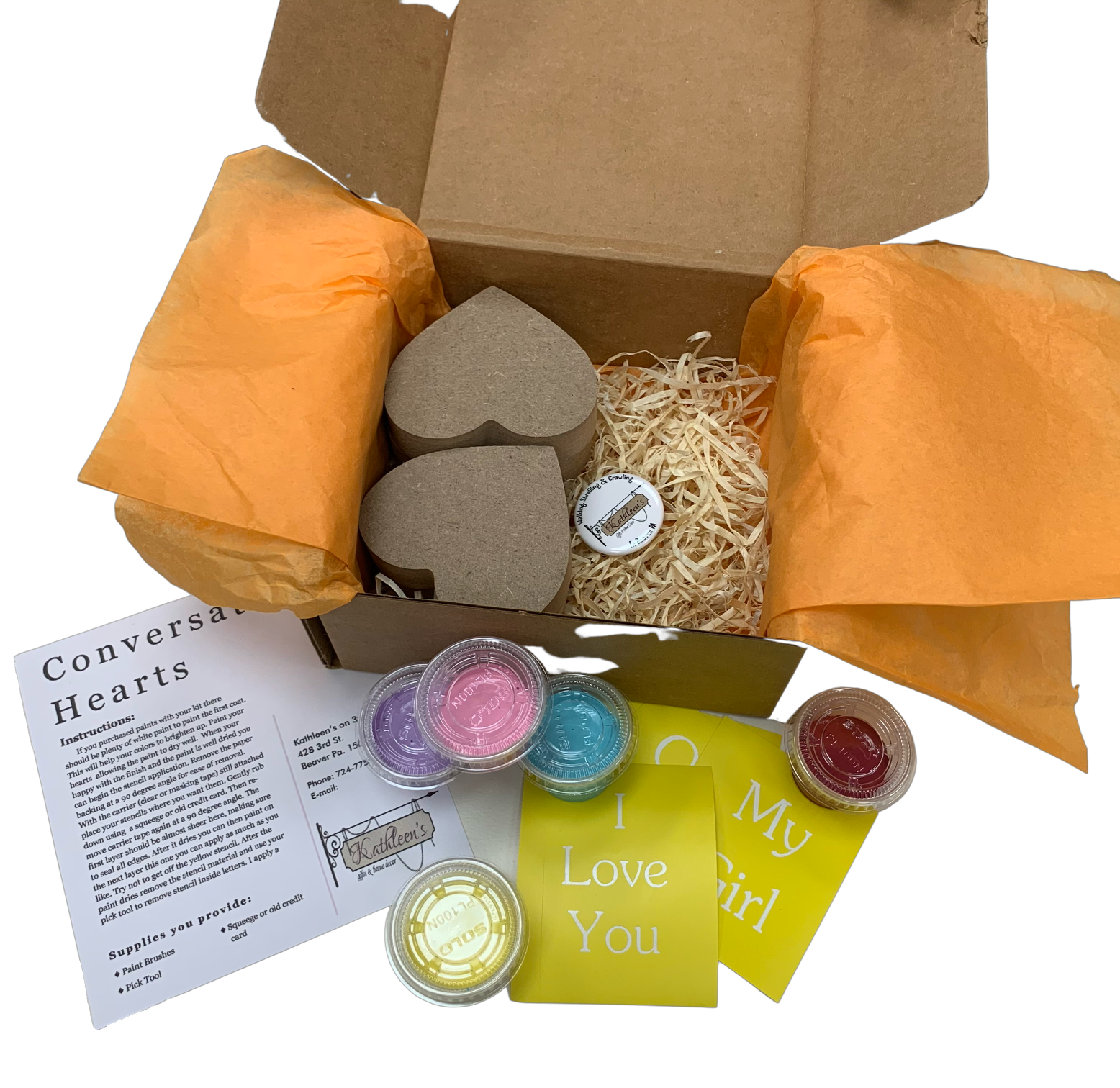 Conversation Hearts Project Box Kit | 3" Hearts