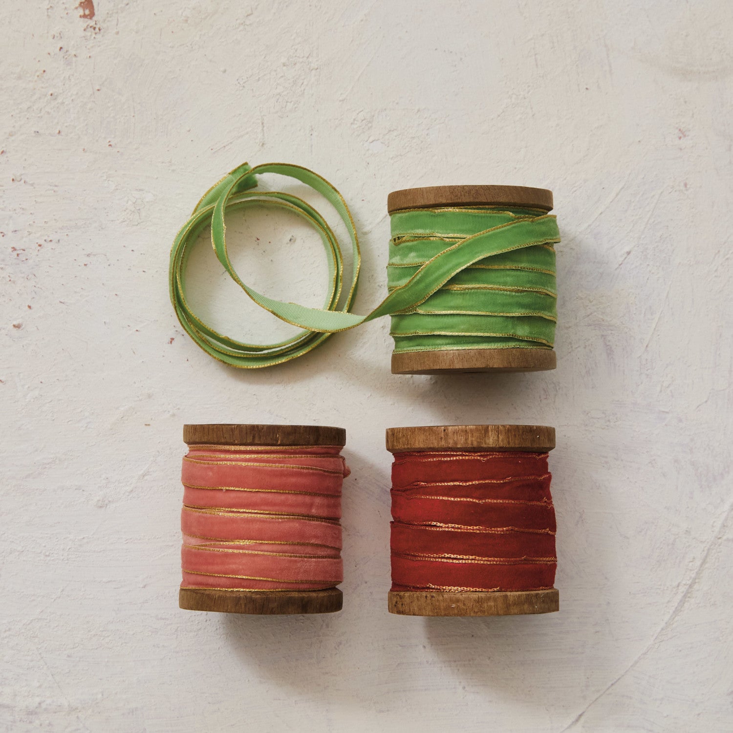 Velvet Ribbon on Wood Spool