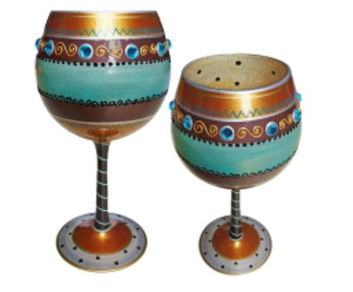 Sunny & 95 "Southwestern" Wine Glass, 16oz. | 9"H