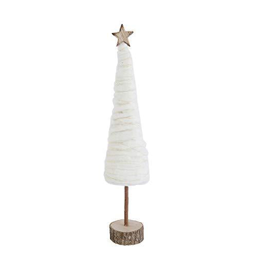 Wool Christmas Star & Wood Base Trees Large