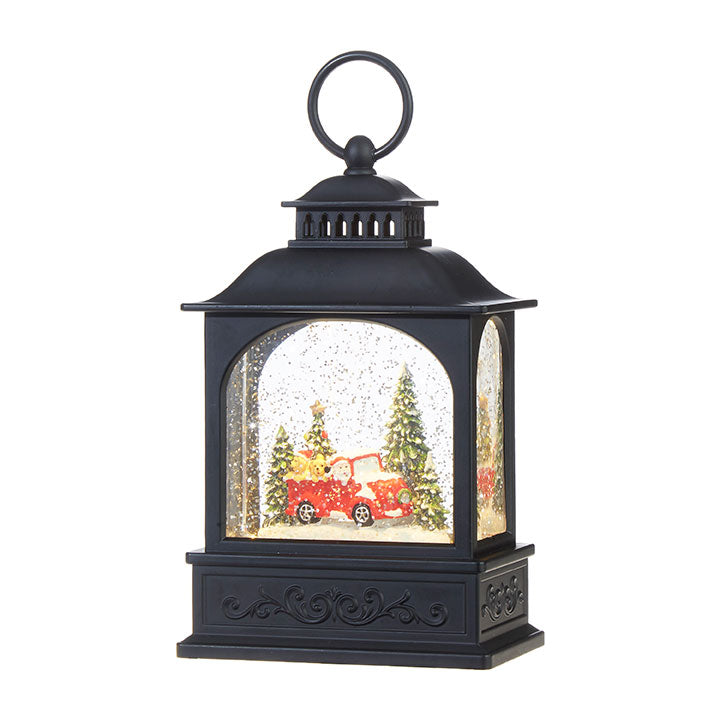 DOGS IN TRUCK LIGHTED WATER LANTERN | 8.5"