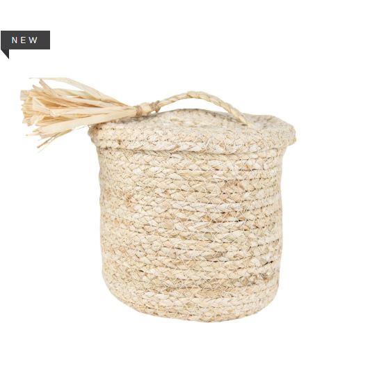 ADELE NATURAL WOVEN CANISTER