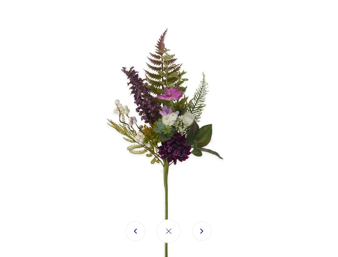Purple and White Perennials Spring Stem