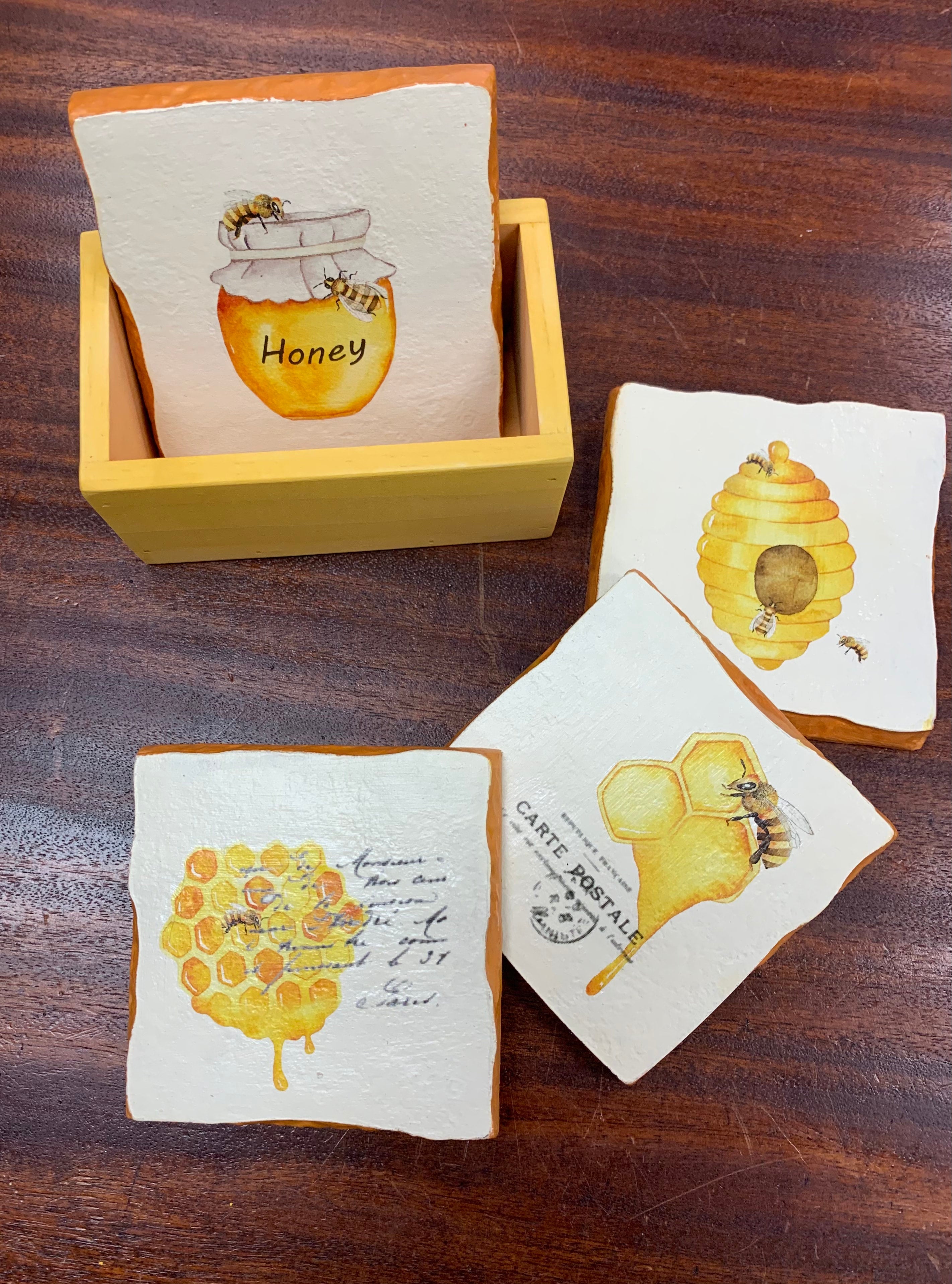 Kathleen's Coaster, 5pc. set | 4" sq.