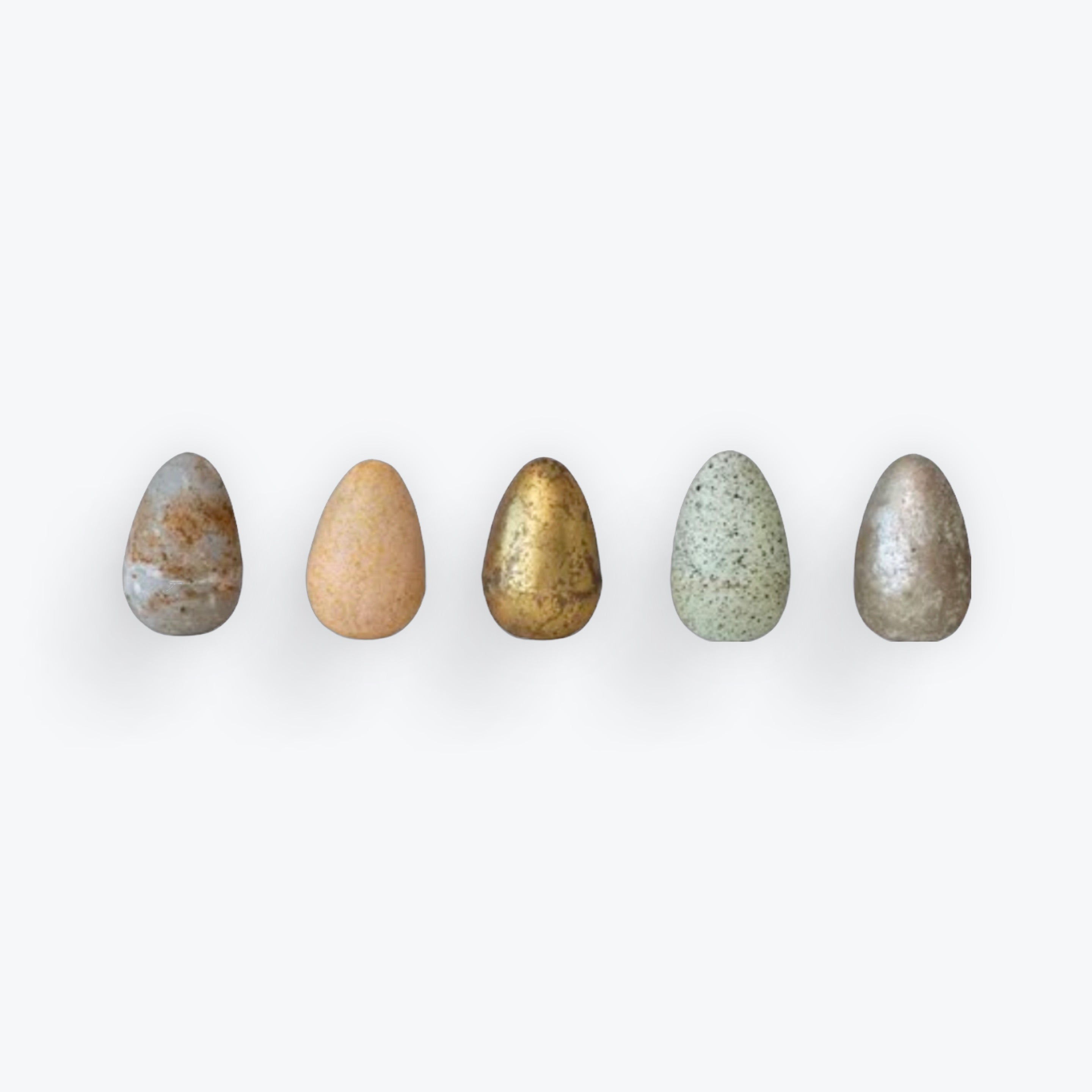 Hand-Painted Metal Egg, Distressed Finish