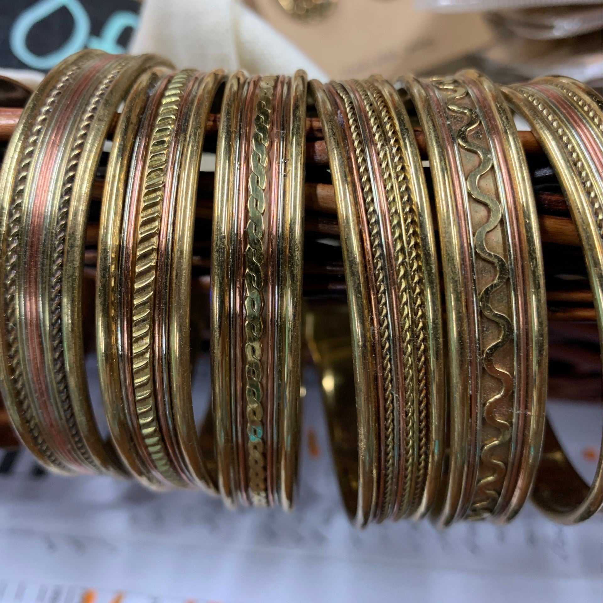 Mixed Metal Bracelet - Narrow Cuffs
