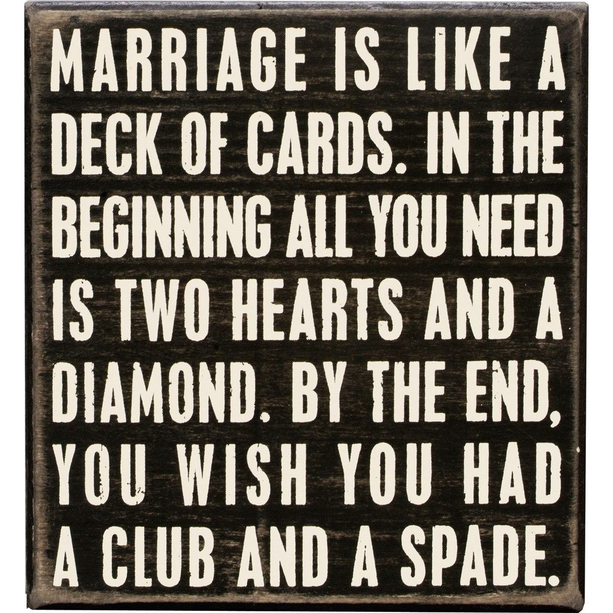 Box Sign - Deck Of Cards