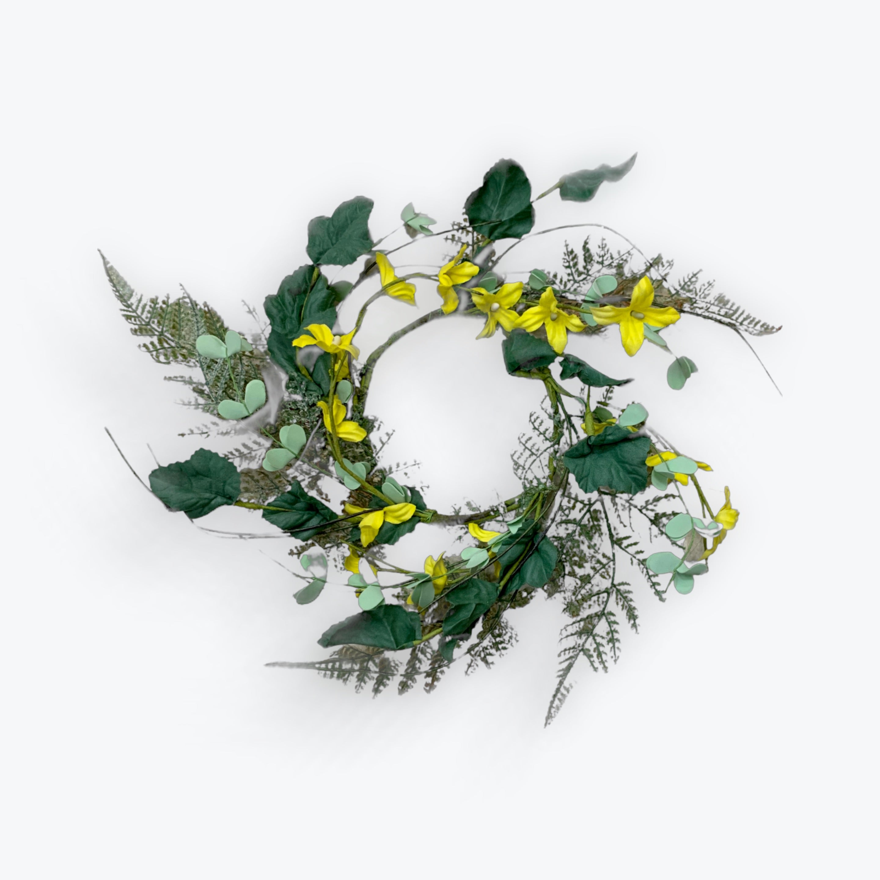 Forsythia, Ferns Candle RIng