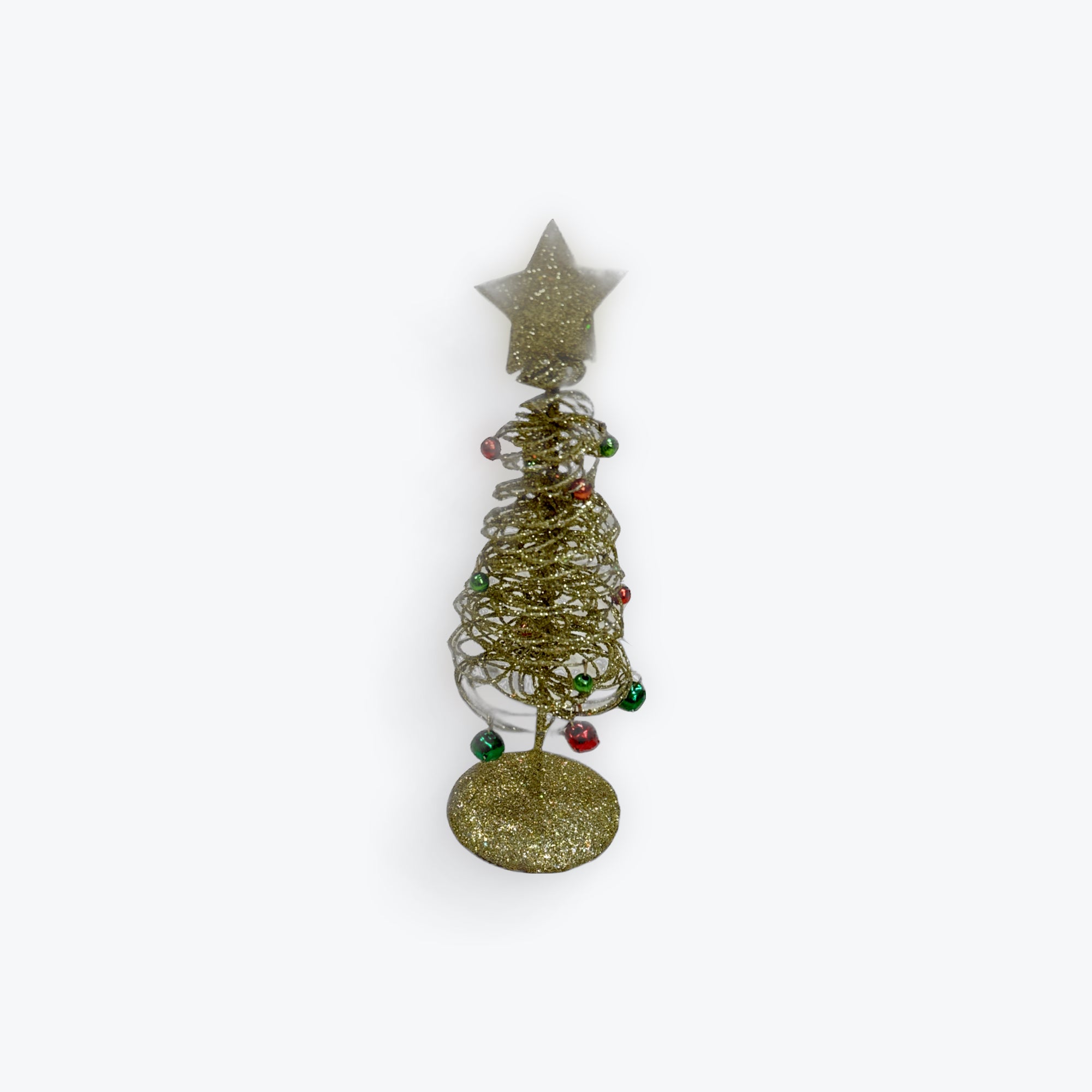 Golden Glittery Tree with bells